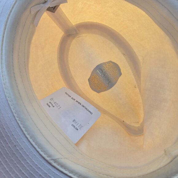 Dobbs Fifth Avenue New York White hat small 6 3/4-6 7/8 - Picture 4 of 6